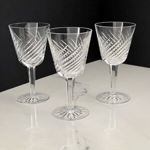 SET of 3 Michele Claret Wine Glasses by Waterford Crystal
